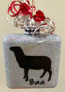 Sheep "Baa" Square Ornament