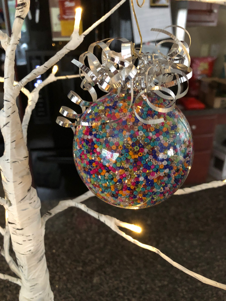 Seed Bead Rainbow Ornament