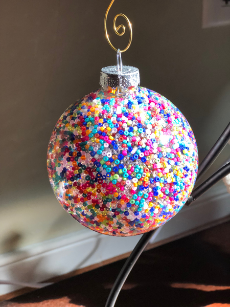 Seed Bead Rainbow Ornament