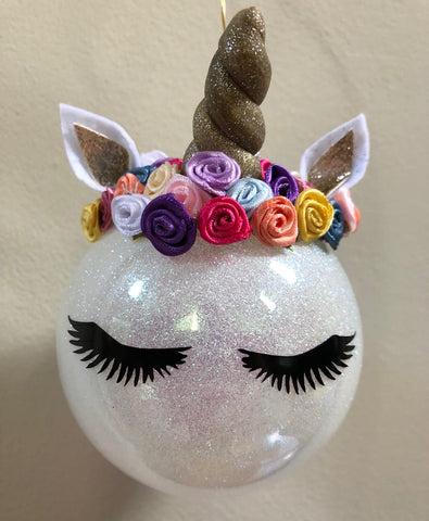 Small Whimsy Unicorn Ornament