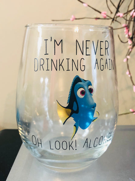 Stemless wine glass (Dory) Never drinking again!